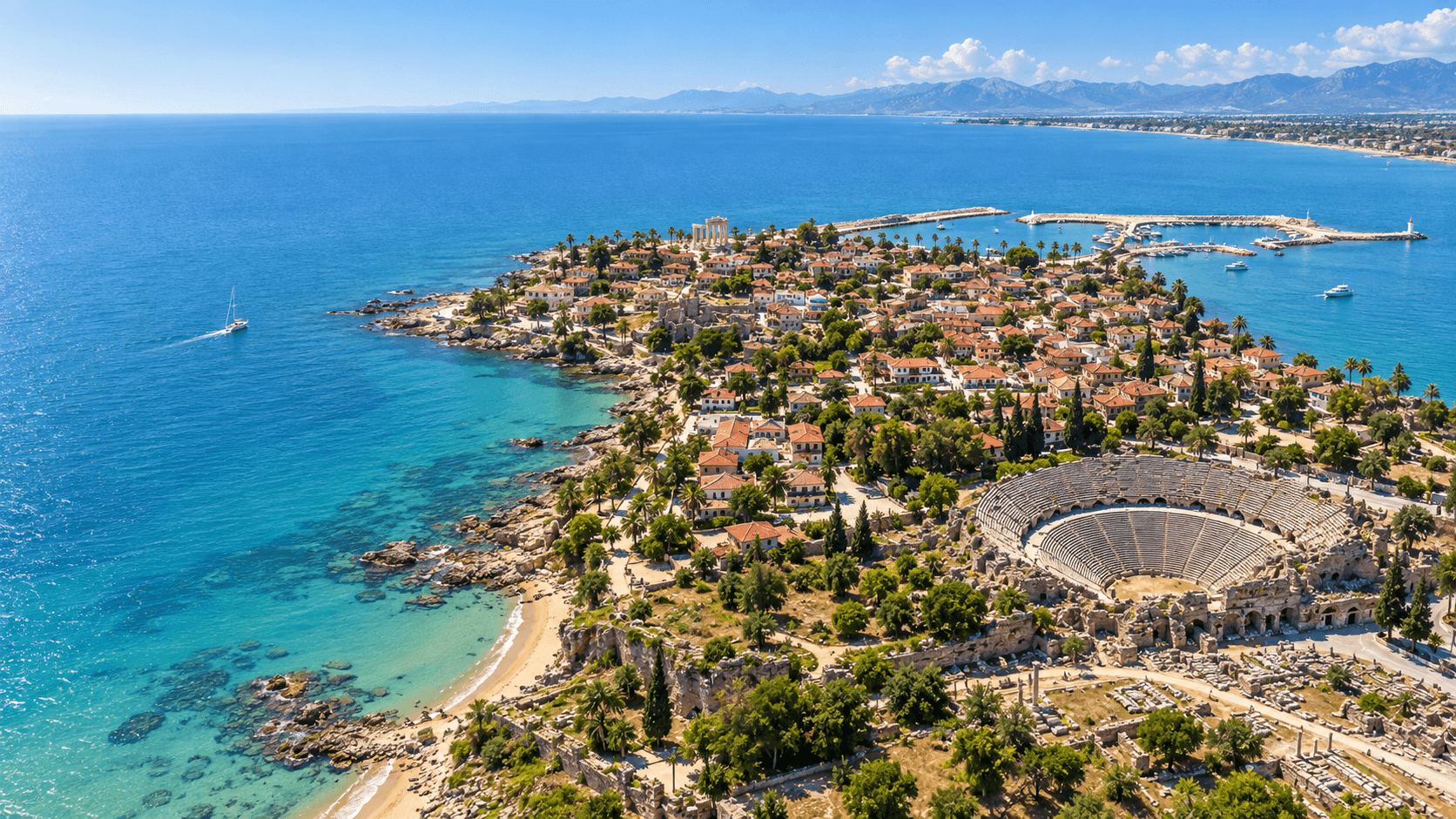 Side, a destination we drive to from Antalya Airport
